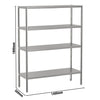 Półka ze stali nierdzewnej ECO - 1400x500x1800mm - 4 półek przestawnych - Nośność na półkę: 70kg - z regulowanymi stopkami - w zestawie: elementy montażowe