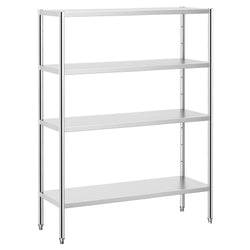Półka ze stali nierdzewnej PREMIUM - 1400x500x1800mm - 4 półek przestawnych - Nośność na półkę: 80kg