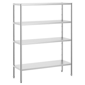 Półka ze stali nierdzewnej PREMIUM - 1400x490 mm - z 4 półkami (REGULOWANA) - Prime Gastro