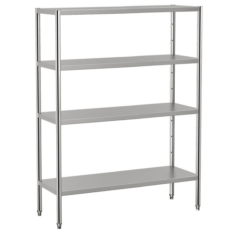 Półka ze stali nierdzewnej ECO - 1400x500x1800mm - 4 półek przestawnych - Nośność na półkę: 70kg - z regulowanymi stopkami - w zestawie: elementy montażowe