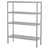 Półka ze stali nierdzewnej ECO - 1400x500x1800mm - 4 półek przestawnych - Nośność na półkę: 70kg - z regulowanymi stopkami - w zestawie: elementy montażowe