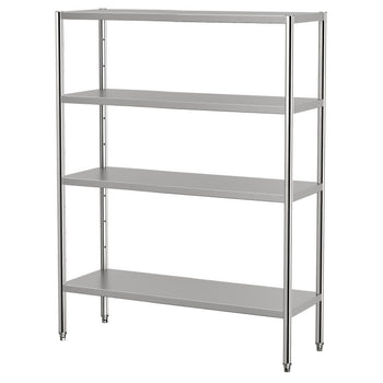 Półka ze stali nierdzewnej ECO - 1400x490mm - z 4 półkami (REGULOWANA) - Prime Gastro