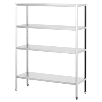 Półka ze stali nierdzewnej PREMIUM - 1400x490 mm - z 4 półkami (REGULOWANA) - Prime Gastro