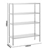 Stainless Steel Shelving Unit PREMIUM - 1400x500mm - with 4 shelves (ADJUSTABLE)