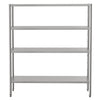 Półka ze stali nierdzewnej ECO - 1600x500x1800mm - 4 półek gładkich przestawne - Nośność na półkę: 70kg