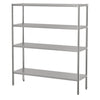 Półka ze stali nierdzewnej ECO - 1600x500x1800mm - 4 półek gładkich przestawne - Nośność na półkę: 70kg