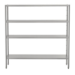 Półka ze stali nierdzewnej ECO - 1800x500x1800mm - 4 półek przestawnych - Nośność na półkę: 70kg