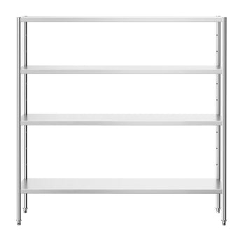 Półka ze stali nierdzewnej PREMIUM - 1800x490 mm - z 4 półkami (REGULOWANA) - Prime Gastro