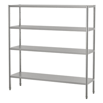 Półka ze stali nierdzewnej ECO - 1800x500mm - z 4 półkami (REGULOWANA) - Prime Gastro