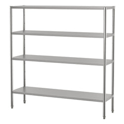 Półka ze stali nierdzewnej ECO - 1800x500x1800mm - 4 półek przestawnych - Nośność na półkę: 70kg