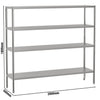 Stainless Steel Shelving Unit ECO - 2000x500mm - with 4 shelves (ADJUSTABLE)