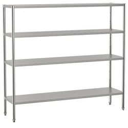 Półka ze stali nierdzewnej ECO - 2000x500x1800mm - 4 półek przestawnych - Nośność na półkę: 70kg