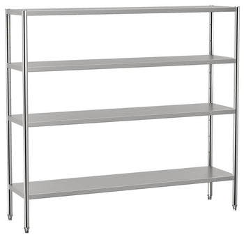 Półka ze stali nierdzewnej ECO - 2000x500x1800mm - 4 półek przestawnych - Nośność na półkę: 70kg