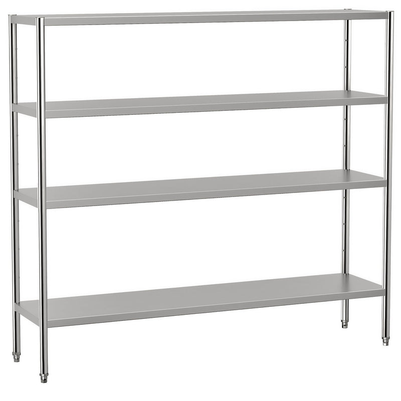 Półka ze stali nierdzewnej ECO - 2000x500x1800mm - 4 półek przestawnych - Nośność na półkę: 70kg