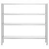 Stainless Steel Shelving Unit PREMIUM - 2000x500mm - with 4 shelves (ADJUSTABLE)