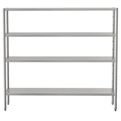 Półka ze stali nierdzewnej ECO - 2000x500x1800mm - 4 półek przestawnych - Nośność na półkę: 70kg
