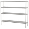Półka ze stali nierdzewnej ECO - 2000x500x1800mm - 4 półek przestawnych - Nośność na półkę: 70kg