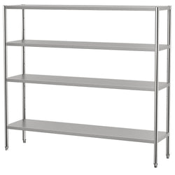 Półka ze stali nierdzewnej ECO - 2000x500x1800mm - 4 półek przestawnych - Nośność na półkę: 70kg