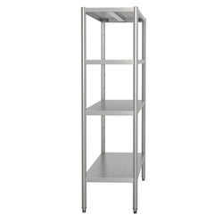 Półka ze stali nierdzewnej ECO - 2000x500x1800mm - 4 półek przestawnych - Nośność na półkę: 70kg