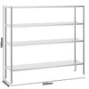 Półka ze stali nierdzewnej PREMIUM - 2000x500x1800mm - 4 półek gładkich przestawne - Nośność na półkę: 80kg - w zestawie: regulowane stopki