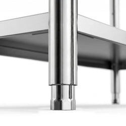 Półka ze stali nierdzewnej PREMIUM - 1600x500x1800mm - 4 półek regulowane - Nośność na półkę: 80kg - z regulowanymi stopkami