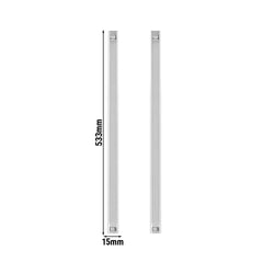 Szyny ze stali nierdzewnej - 533 mm - kompatybilne z KSH600, TSH600, KSH1200 i TSH1200