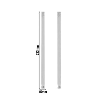 Szyny ze stali nierdzewnej - 533 mm - kompatybilne z KSH600, TSH600, KSH1200 i TSH1200 - Prime Gastro