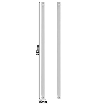 Szyny ze stali nierdzewnej - 633 mm - kompatybilne z KSH700, TSH700, KSH1400 i TSH1400 - Prime Gastro