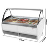 Ice Cream Display Freezer | LEO - 1728mm - Ventilated cooling - with LED lighting - for 20 x 5 litres Napoli pans - White