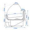 Ice Cream Display Freezer | LEO - 1728mm - Ventilated cooling - with LED lighting - for 20 x 5 litres Napoli pans - White