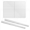 Stainless steel rails - 1x left & 1x right - 530 mm - GN 1/1 with plastic grid support - GN 1/1 - 325x530 mm