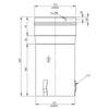 Adapter wsuwany – Ø 350 mm – do nasady kominowej