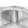 Szafka robocza narożna ze stali nierdzewnej PREMIUM z drzwiami skrzydłowymi 1150x800 mm