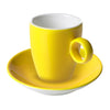 (6 szt.) BART COLOUR CAFE - Filiżanka do espresso - 65ml - Żółty - Porcelana - sztaplowana