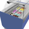 Lada na lody LIAM – 1310 mm – na pojemniki na lody 10+10x 5 L – chłodzenie statyczne – niebieska