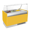 Lada na lody LIAM – 1310 mm – na pojemniki na lody 10+10x 5 L – chłodzenie statyczne – żółta