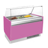 Lada na lody LIAM – 1310 mm – na pojemniki na lody 10+10x 5 L – chłodzenie statyczne – różowa