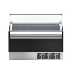 Lada na lody LEVI - 1310 mm - statyczna - na 7+7x 5 litrowych pojemników na lody - czarna