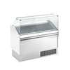 Lada na lody LEVI – 1310 mm – na pojemniki na lody 7+7x 5 L – chłodzenie statyczne – biała