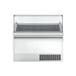 Lada na lody LEVI – 1310 mm – na pojemniki na lody 7+7x 5 L – chłodzenie statyczne – biała
