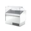 Lada na lody LEVI – 1310 mm – na pojemniki na lody 7+7x 5 L – chłodzenie statyczne – biała
