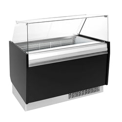 Lada na lody LIAM - 1310 mm - statyczna - na 10+10x 5 litrowych pojemników na lody - czarna