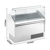 Lada na lody LEVI – 1310 mm – na pojemniki na lody 7+7x 5 L – chłodzenie statyczne – biała