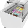 Lada na lody LIAM – 1310 mm – na pojemniki na lody 10+10x 5 L – chłodzenie statyczne – biała