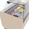 Lada na lody LIAM – 1560 mm – na pojemniki na lody 13+13x 5 L – chłodzenie statyczne – beżowa