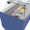 Lada na lody LIAM – 1560 mm – na pojemniki na lody 13+13x 5 L – chłodzenie statyczne – niebieska
