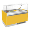 Lada na lody LIAM – 1560 mm – na pojemniki na lody 13+13x 5 L – chłodzenie statyczne – żółta