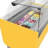 Lada na lody LIAM – 1560 mm – na pojemniki na lody 13+13x 5 L – chłodzenie statyczne – żółta