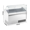 Lada na lody LEVI – 1620 mm – na pojemniki na lody 9+9x 5 L – chłodzenie statyczne – biała
