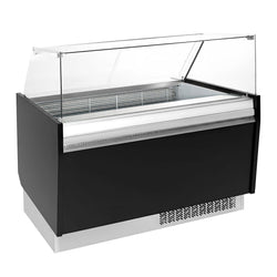Lada na lody LIAM - 1560 mm - statyczna - dla 13+13x 5 litrowych pojemników na lody - czarna